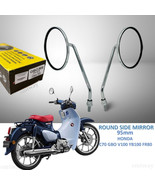 Fit HONDA CUB C50 C65 C70 C90 CM90 MIRROR 1 PAIR SHORT THREAD ROUND SHAPE - $1,740.85 MXN