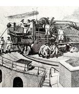 Land Battery Revolving Gun Victorian 1898 Print Cuba&#39;s Freedom Spanish W... - $550.13 MXN