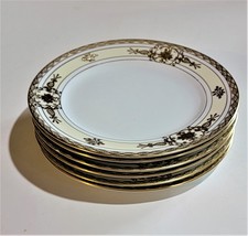 6 Noritake 7-5/8&quot; W Luncheon/Salad Plates With Gold Pattern - $20.00