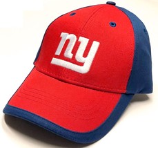 New York Giants NFL Team Apparel Red w/ Blue Trim Hat Cap Men&#39;s Adult Ad... - £15.72 GBP
