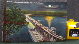 STD Vintage Night View Bagnell Dam Lake of the Ozarks Missouri. Corner bumps - £1.56 GBP