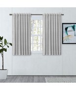 Ricardo Insulated Short Curtain Panels Homespun Rod Pocket Grey 40x54&quot; S... - £33.07 GBP