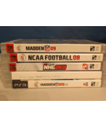 Lot Of 5 PS3 Games Madden NFL 09&amp;25th, NHL2K9, NCAA 08, LL World Series ... - £15.21 GBP