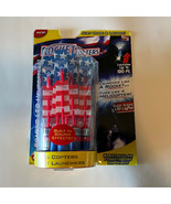 Rocket Copters LED Patriotic Outdoor Toy 6 Copters 3 Launchers BRAND NEW - £14.90 GBP