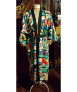 Ruth Norman New York Neiman Marcus wrap around lightweight robe jungle s... - $100.00