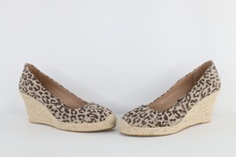 J Crew Womens Size 11 Leopard Print Roped Espadrilles Wedges Heels Shoes - $912.66 MXN
