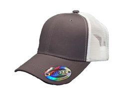 Dark Gray White - Trucker Hat Cotton Mesh Solid Polo Style Baseball Cap - £14.68 GBP