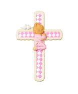 Cherished Teddies Figure Girl Pink Wall Cross Baptism Christening New Ba... - £15.62 GBP