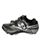 Venzo MX Men 12 Cycling Shoes Black Silver Bicycling Shoe - £49.44 GBP