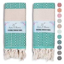 Turkish Hand Towels For Bathroom | 2 Pcs Bathroom Hand Towels | 100% Cotton Deco - £27.82 GBP