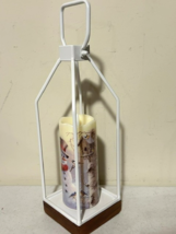 New Open Candle Lantern with snowman led Pillar Candle image 5