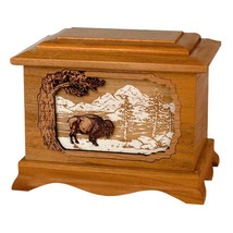 Mahogany Buffalo Ambassador Wood Cremation Urn - £315.55 GBP