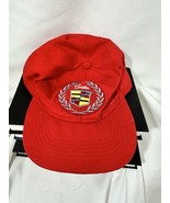 Vintage Cadillac Hat Red Trucker Baseball Car Advertising Adjustable - $17.77