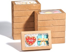 50 Pack Auto Popup Cookies Boxes 7&quot; x 4 3 8&quot; x 1 1 2&quot; Pastry Boxes Macar... - £42.18 GBP