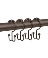 Oil Rubbed Bronze Metal Double Glide Shower Curtain Hooks  Set of 12  He... - $183.98 MXN