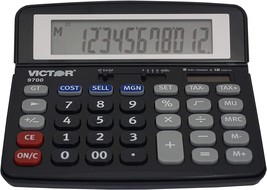Black Victor 9700 12-Digit Standard Function Business Calculator With Ti... - $35.93