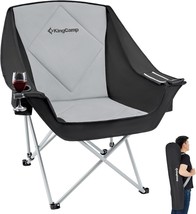 Kingcamp Oversize Camping Folding Sofa Chair Padded Seat With Cooler Bag... - $103.99