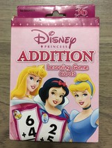Disney Princess Addition Learning Cards Game Numbers 36 Cards Educational - $5.54