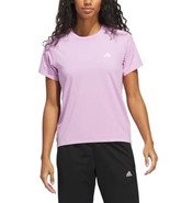 Adidas Womens Top Purple Short Sleeves Stretch Moisture-Absorbing Crewne... - $50.59 CAD