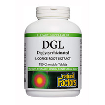 Natural Factors DGL Licorice Root Extract, 180 Chewable Tablets - £19.57 GBP
