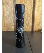 Black Ceramic 16&quot; Floral Design Vase - €22,15 EUR