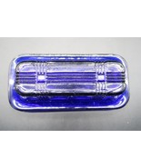Vtg Hazel Atlas Cobalt Blue Glass Butter Dish Lid Criss Cross Pattern De... - €34,23 EUR