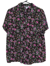 Croft &amp; Barrow Women&#39;s Blouse XL Colorful Floral - £12.66 GBP