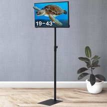 Adjustable Extra Tall TV Monitor Stand for 19-43 inch Screens, Black - $197.99