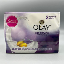 Olay Age Defying Soap Original Formula Vitmain E Beauty 2 Bars 10x Moisturizers - £15.69 GBP