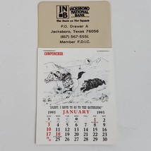 Vintage 1993 Stick Up Calendar Jacksboro National Bank Texas TX Advertising - $10.40