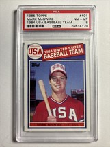 1985 Topps Mark McGwire #401  PSA 8 NM-MT 84 USA Olympic Baseball Team - £31.10 GBP