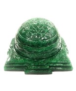 Shree Yantra / Kurma Prishtha Shri Yantra In Natural Green Jade - 1440 gms - $577.27 CAD