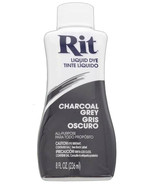 Charcoal Grey gray RIT Fabric Liquid DYE 8 ounce BOTTLE dark gray 88620 - $34.83 CAD