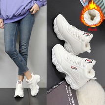 U-DOUBLE 2021 New Arrival Vulcanize Shoes Women Winter Thick bottom Sneakers Kee - £40.37 GBP