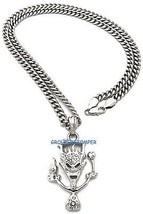 Juggalo Jeckel Brothers Crystal Rhinestone Pendant with 24 Inch Cuban Necklace - £14.38 GBP