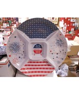 Melamine Chip &amp; Dip Hors D&#39;Oeuvres Outdoor BBQ Patriotic Serving Platter... - $637.62 MXN