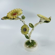 Metal Flower Sculpture Yellow Daisies Sunflowers Springs Daisy Hand Painted VTG - £57.62 GBP
