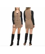 NEW House of Harlow 1960 2pc Brown Houndstooth Vest &amp; Skirt Set Sz S - €34,09 EUR