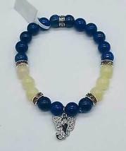 8mm Lapis, Honey Jade, Ganesha Bracelet - £17.18 GBP