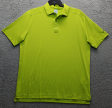 Callaway Polo Shirt Mens L Green Opti-Dri Golf Performance High Low Slit... - $21.44
