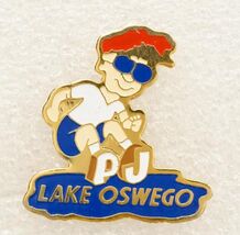 Vintage Jewelry Lapel Pin PJ Lake Oswego Oregon Travel Souvenir Advertising - $10.88