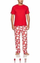Karen Neuburger Mens Holiday PJ Set Bear Flakes, Red/ Large - $24.75