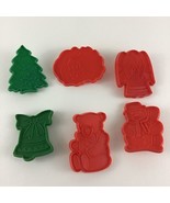 Christmas Holiday Cookie Cutters Cut-Ups Dessert Press Vintage Baking Tools - $21.73