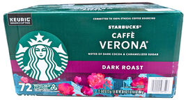 Starbucks Coffee Caffè Verona Dark Roast K-Cup Pod 72 Count EXP 12/2026 - $60.39