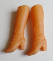 Barbie 1970 Made in Taiwan Knee Boots Mod Squishy Tan - £11.64 GBP