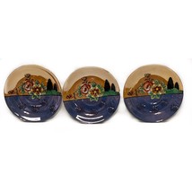 Hand Painted Floral Design Lusterware Set of 3 Saucer Made In Japan Vintage - £7.86 GBP