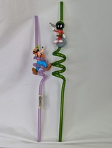 Applause Curly Sipper Straw Marvin Martian Goofy Lot of 2 - £10.05 GBP