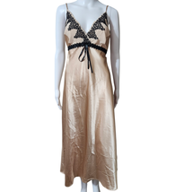 Delicates Large Nightgown Champagne Slip Dress Nightgown Y2K Vintage Lace Trim - £19.08 GBP