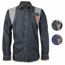 Platini Men&#39;s Multi Tone Patch Checkered Casual Button Up Dress Shirt PS... - $20.95