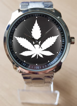 Maple Leaf White Symbol Art Beautiful Stylish Unisex Wrist Watch  - $35.00